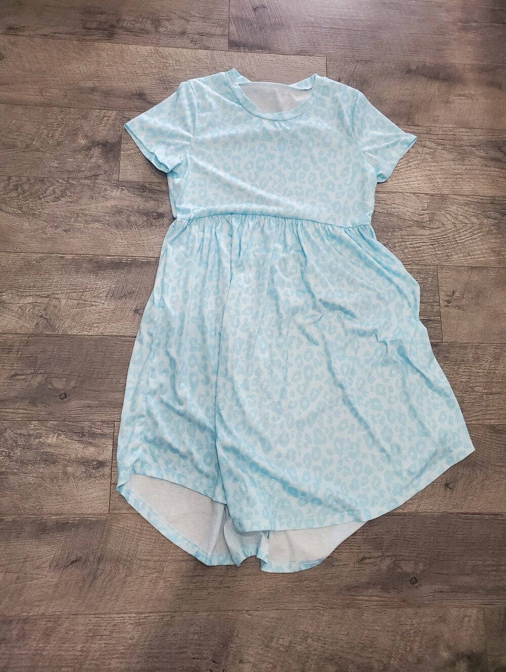 Teal Leopard Dress